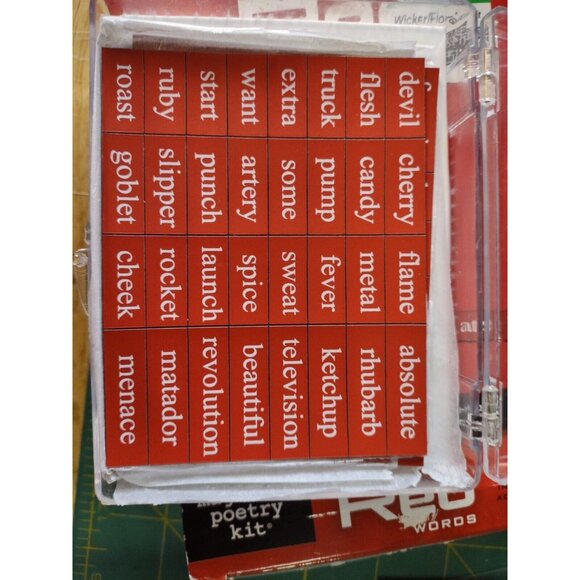 Magnetic Poetry Kit Red Hot Words 2007 Refrigerator Magnet Messages - Picture 4 of 10